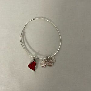 Alex and Ani Silver Heart Bangle Bracelet